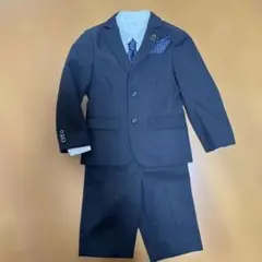 【卒業式/入学式】any FAM ブラックストライプスーツ　120サイズ
