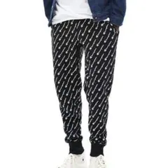 【S】Champion チャンピオン オールオーバープリントジョガーパンツ 黒
