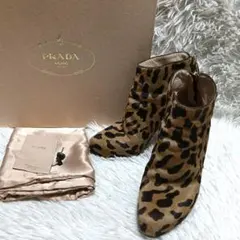 SAINT LAURENT PARIS レオパード柄ショートブーツ ヒョウ柄37 - メルカリ