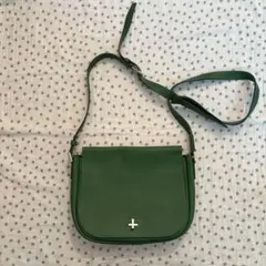 ランバン レザーショルダーバッグ グリーン
