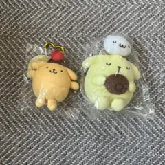 ポムポムプリン すやすやむにゅぐるみマスコット　ハッピーフレーバー　2点セット