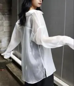 MURUA シアーシャツ 白