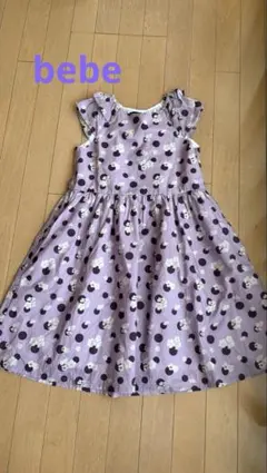 BeBe 花柄　フレンチスリーブワンピース 150