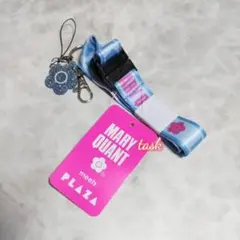 匿名配送　マリークワント　ネックストラップ　プラザ　MARYQUANT　ブルー