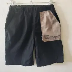 黒のハーフパンツ のポケット付き　130