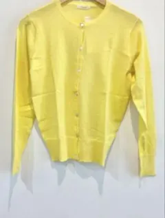 テチチ　薄手　カーディガン　イエロー　　ラメ　 ニット