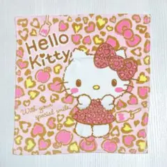 Hello Kitty 헬로 키티 핸드 타월 신품 미사용 표범 무늬 핑크