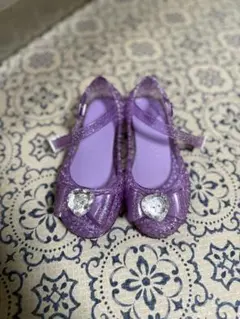 16cm 光るサンダル 紫 プリンセス