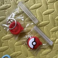 AirTagケース キーホルダー付き保護カバー ポケモン モンスターボール 2点