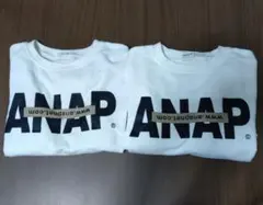ANAPkids ホワイト Tシャツ 2枚セット