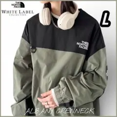 国内未発売 ノースフェイス ALBANY クルーネック 正規品 カーキ　Lのサムネイル