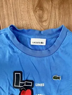 LACOSTE 青 グラフィックTシャツのサムネイル