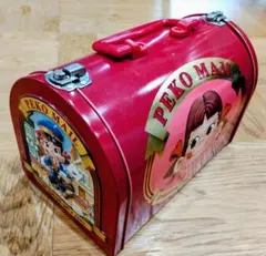 不二家 ペコちゃん「PEKOMAIL」缶ケース・小物入れ レトロのサムネイル