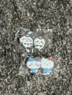ちいかわ×サンリオキャラクターズ　なかよしラバーマスコット　2種セット