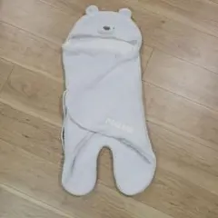 PIQUE クマ耳付きおくるみ ブルージェラピケ水色gelato pique