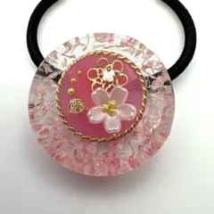 ＊No. 15 ＊ ハンドメイド　ヘアゴム　桜　さくら　サクラ　大人かわいい