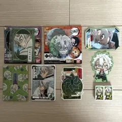 鬼滅の刃 不死川実弥 ダイカットステッカー 缶バッジ ぷっちょ 消しゴム セット