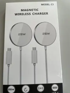 25W Magsafe充電器、ワイヤレス充電器【急速充電器】iphone