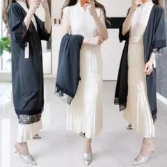 美品2点コーデ❤　ニット　ロングワンピース　rady　ダズリン　リゼクシー　ザラのサムネイル