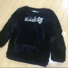 ziddy ファー　トレーナー　140 ブラック スパンコール シャギーのサムネイル