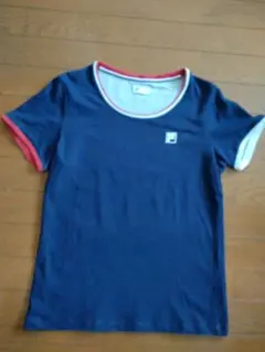 FILA　レディース　テニス　Tシャツ紺　トリコロール