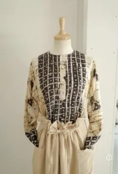 即興 sokkyou 古着 used インディアシルクトップス シャツ ブラウス