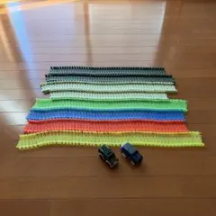 ミニカー2台　自在レール付き