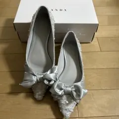 【美品】RANDA リボンデザインフラットシューズ