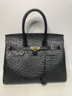 C.C.L. 型押しレザー ハンドバッグ 南京錠付 ブラック21504