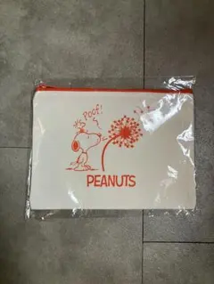 スヌーピー コットンポーチ オレンジ