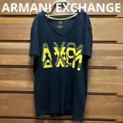 ARMANI EXCHANGE 黒オーバーサイズ半袖Tシャツ アルマーニ