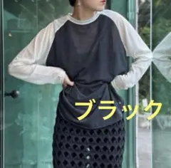 6（roku） cotton nylon baseball ロングスリーブT