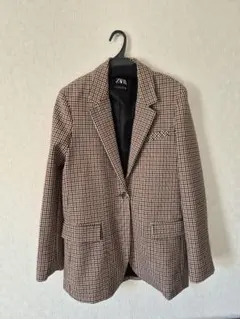 ZARA チェック柄 テーラードジャケット
