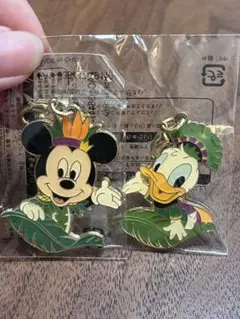 【非売品】ディズニー ジャングルカーニバル チャーム ミニー＆ドナルド セット