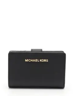 MICHAEL KORS 二つ折りブラック財布　美品　レア　黒　マイケルコース