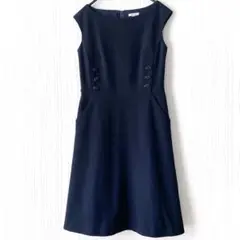 トッカ ネイビーワンピース 0 美シルエット 上品 フォーマル