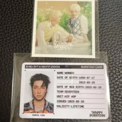 SEVENTEEN NEW BURSTDAY Ver.ウォヌIDカード&シール