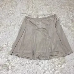 【PEYTON PLACE】光沢フレアスカート(13B)ベージュ/上品