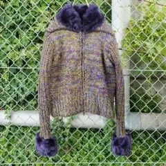 デザインジャケット ファージャケット レトロジャケット クロップド丈