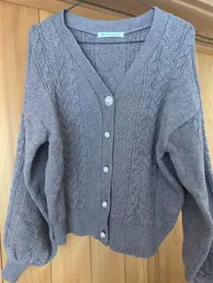 MAJESTIC LEGON ケーブル編み カーディガン