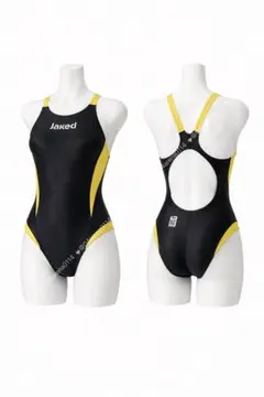 【新品L】Jaked イエロー　FINA承認モデル　競泳水着　ハイカットのサムネイル