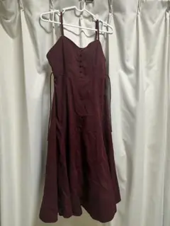 ボルドー キャミワンピース ロング丈