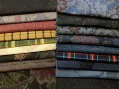 おOOS 紋様いろいろ大島紬❣️着物はぎれ♡半幅×25〜45cm 18種