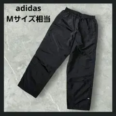 美品 adidas アディダス ナイロンパンツ 黒 トラックパンツ メンズ