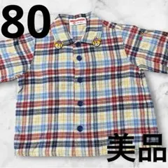 ミキハウス チェック柄シャツ 80