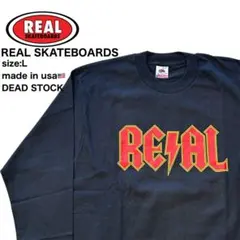 90s REAL SKATEBOARDS ロンT USA製 デッドストック L