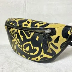 【希少】 COACH ディズニーコラボ ボディバッグ レザー イエロー ブラック