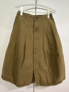 レディースデニム生地ジャンパースカート　カーキ