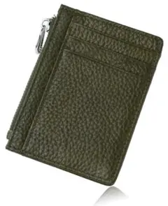 【新品】男女兼用 進化形ポケット財布　本革フラグメントケース グリーン ミニ財布