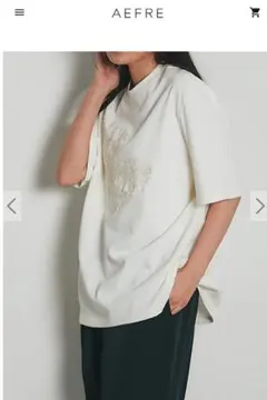 AEFRE 半袖オーバーサイズ花刺繍Teeのサムネイル